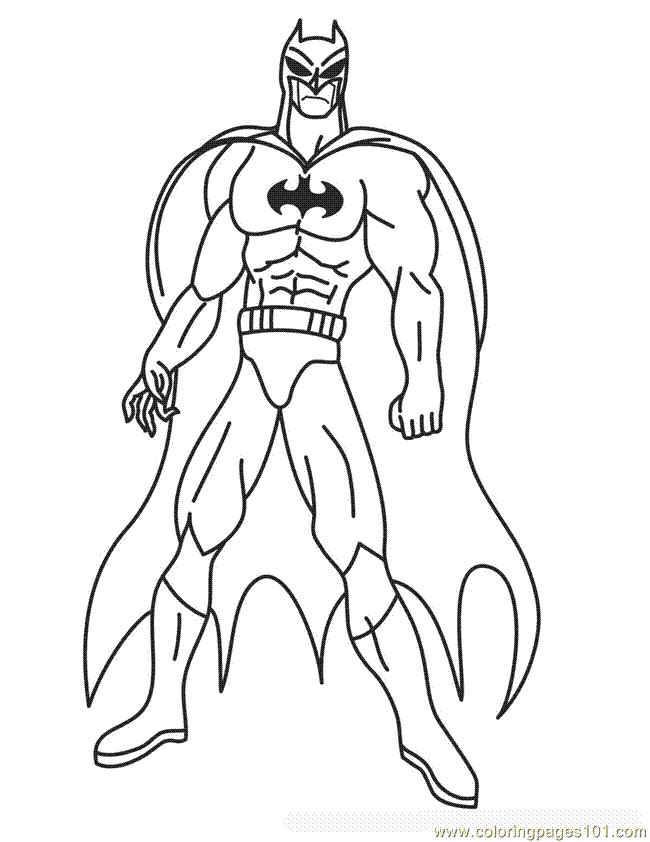 Muscle free printable coloring page Batman Coloring Pages