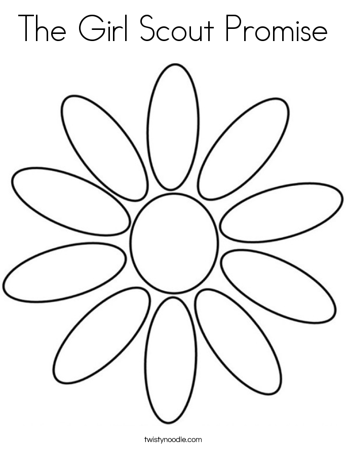 Girl Scout Promise Coloring Page | Coloring Pages