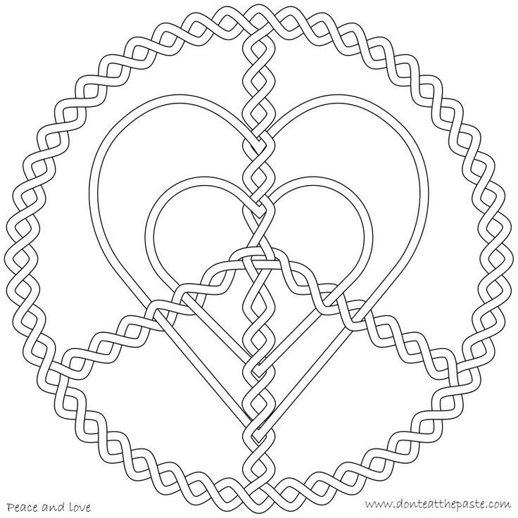 Peace and love coloring page | My Coloring Pages