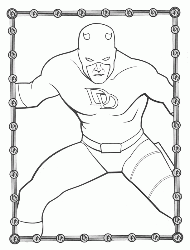 daredevil coloring pages for kids | Great Coloring Pages