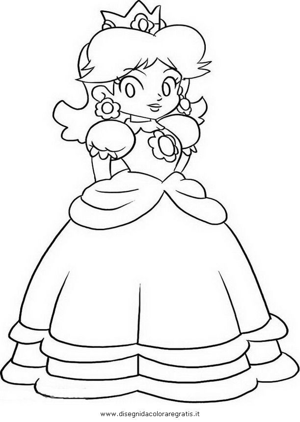 daisy mario bros Colouring Pages