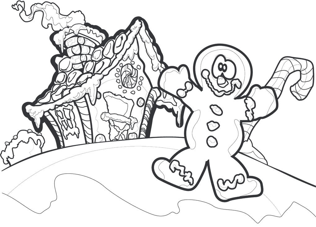 Gingerbread Boy House Coloring Pages - Gingerbread Coloring Pages