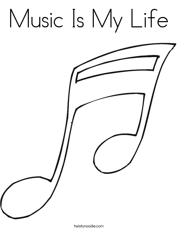 Music Is My Life Coloring Page | coloring pages
