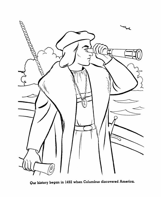 Columbus Day Coloring Pages | Coloring Kids