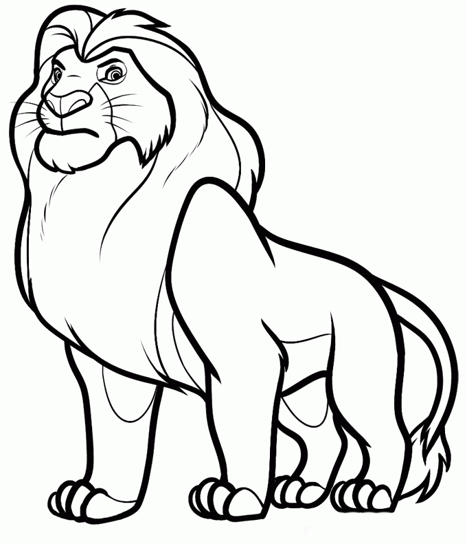 Disney Simba The Lion King Of The Forres Coloring Pages - Lion