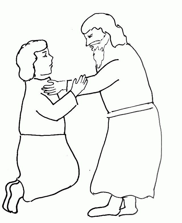 Bible Story Coloring Page for Jesus Teaches About Forgiveness