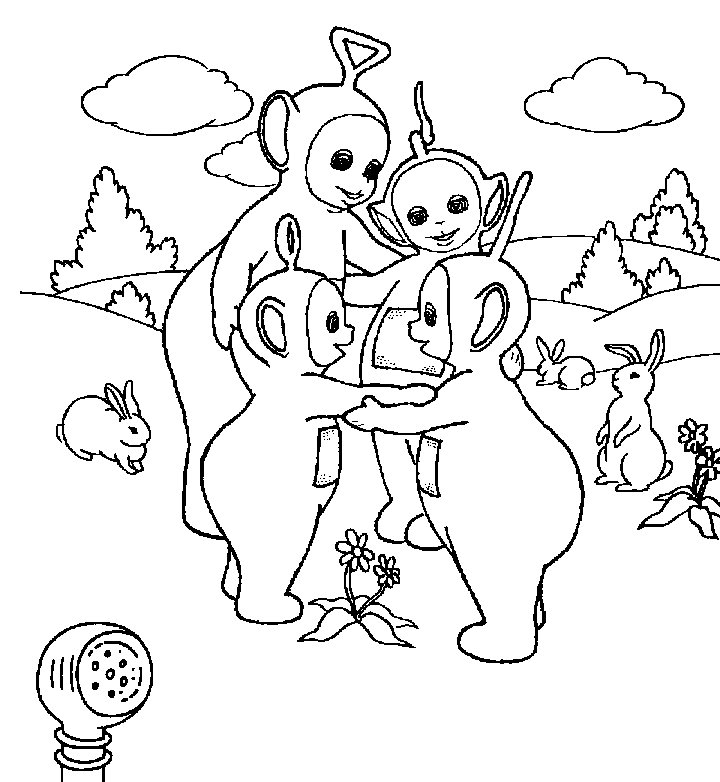 Teletubbies Together Coloring Pages : New Coloring Pages