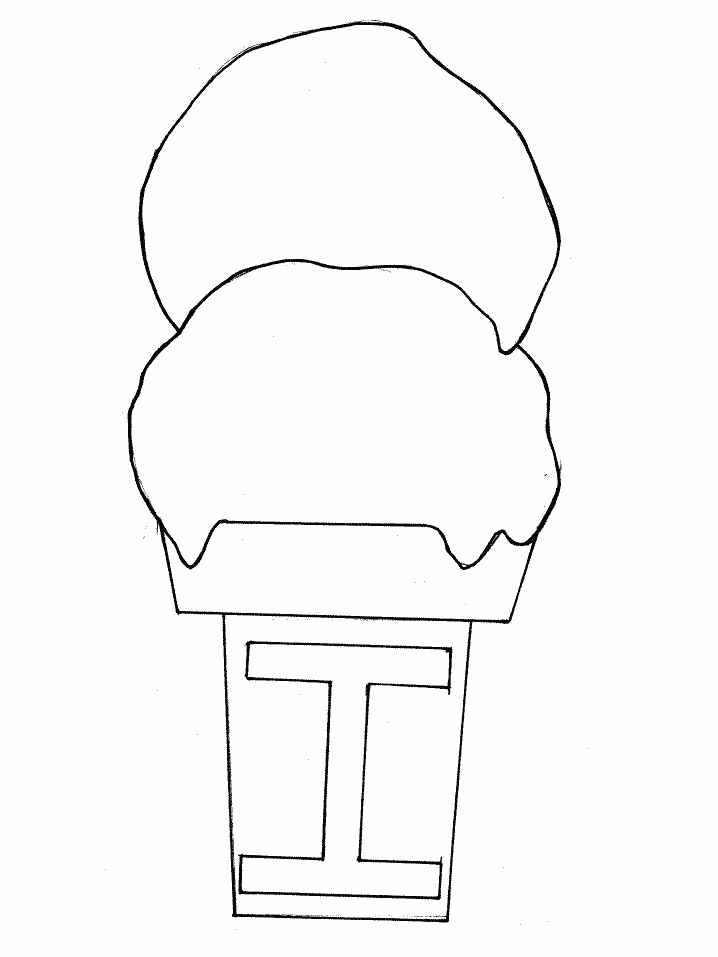 I Icecream Alphabet Coloring Pages & Coloring Book