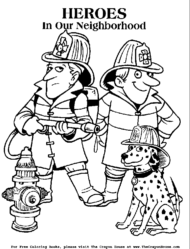 policeman fireman Colouring Pages