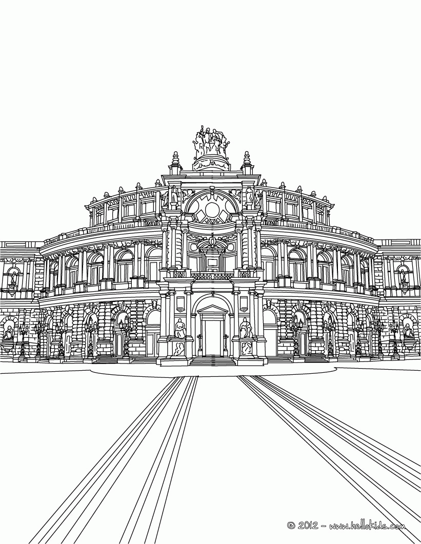 FAMOUS PLACES IN GERMANY coloring pages - BRANDENBURG GATE in Berlin