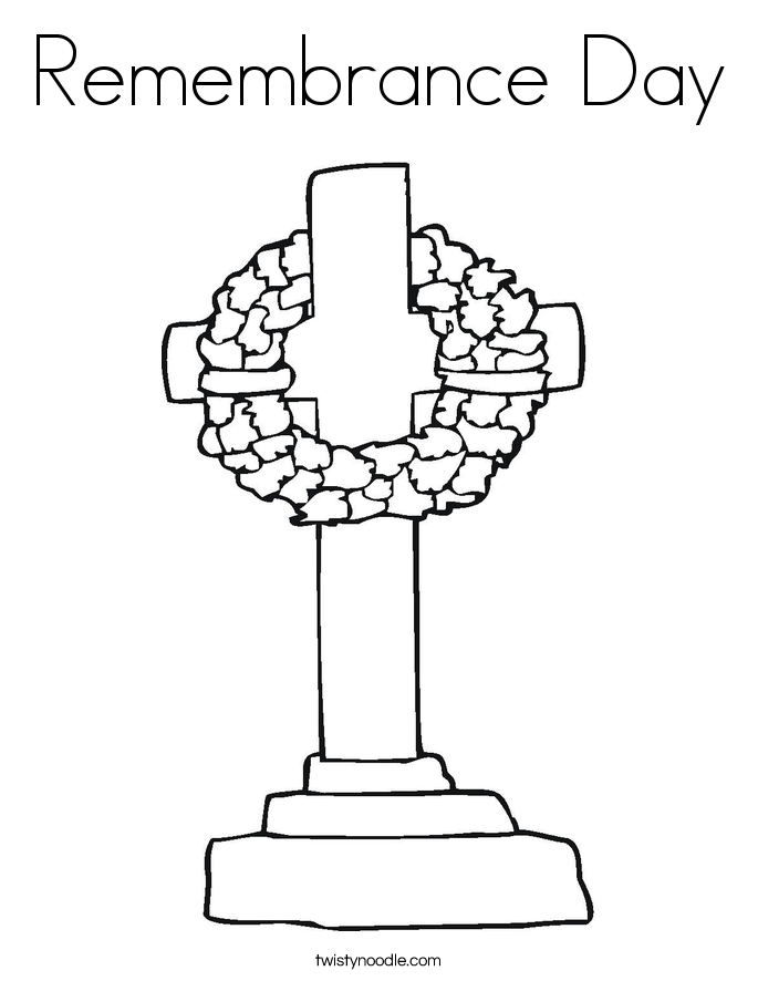 Remembrance Day Coloring Page - Twisty Noodle