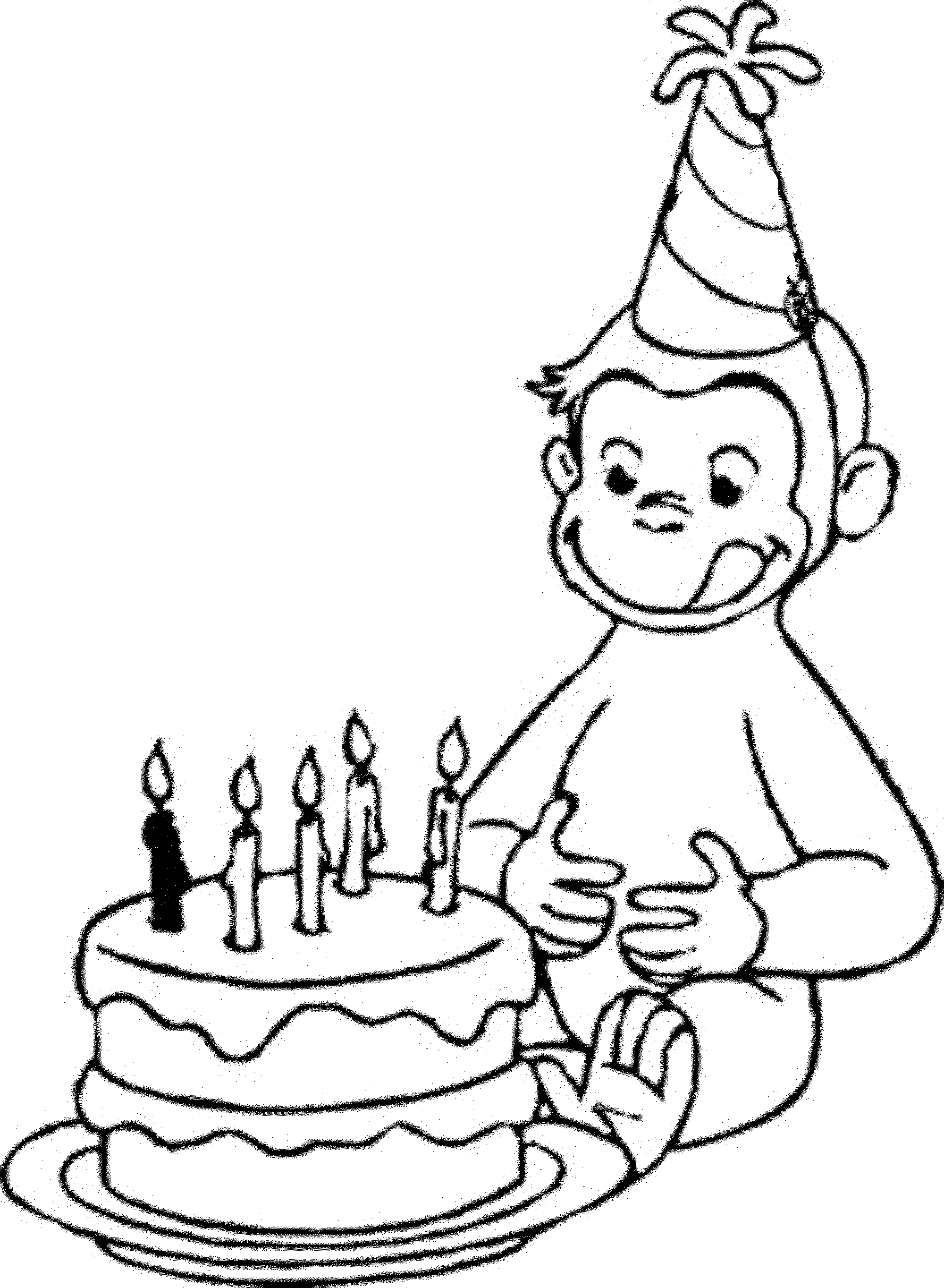 happy birthday coloring pages clipart panda free clipart images ...