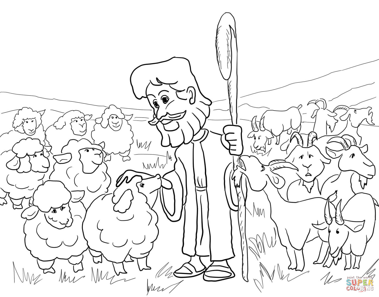 Parable of the Sheep and the Goats coloring page | Free Printable ...