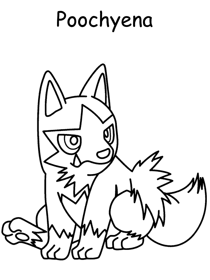 Poochyena Pokemon Coloring Pages | Coloring pages for kids | Kids ...