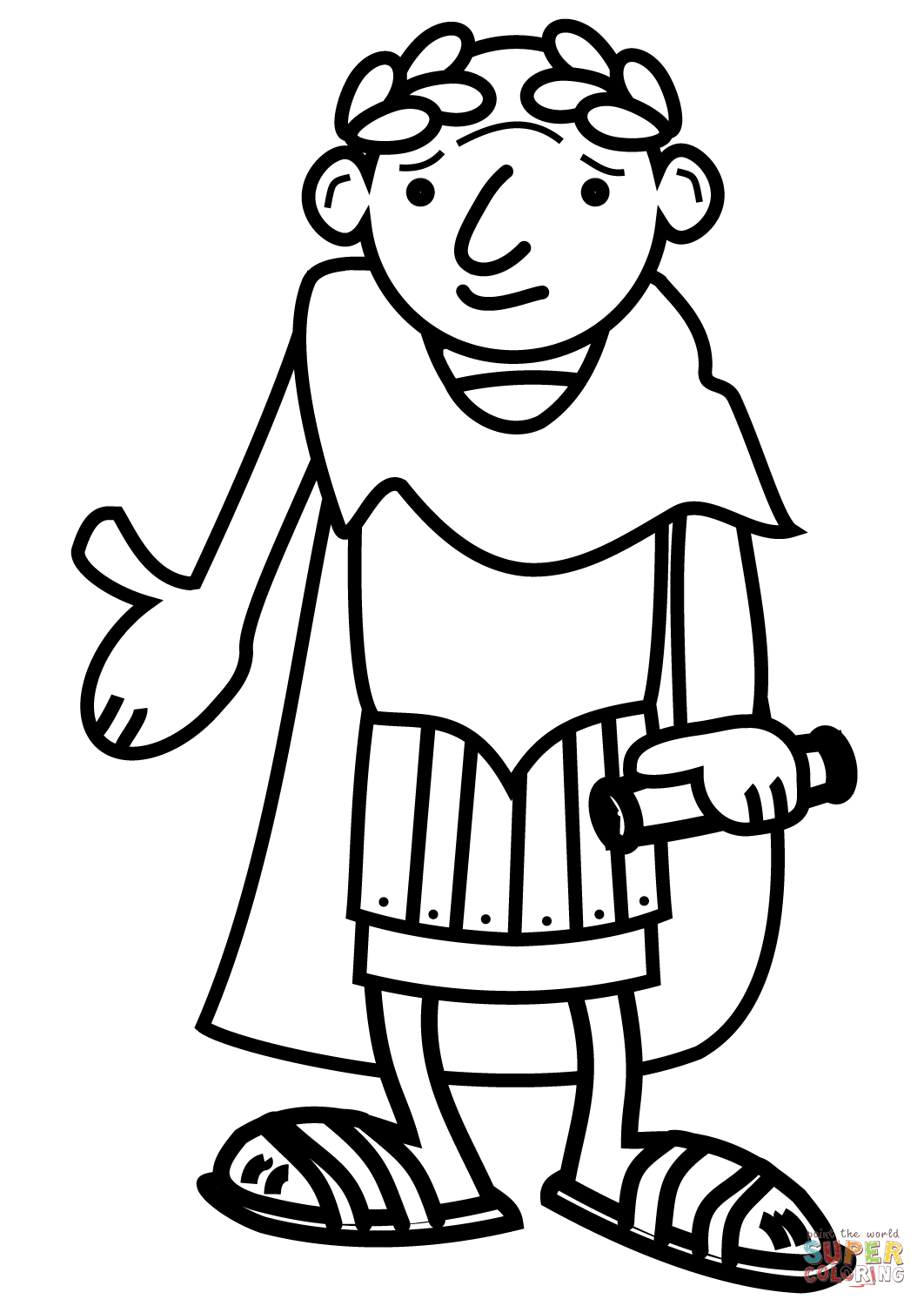 Cartoon Roman Emperor coloring page | Free Printable Coloring Pages