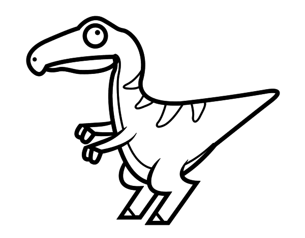 Baby velociraptor coloring page - Coloringcrew.com