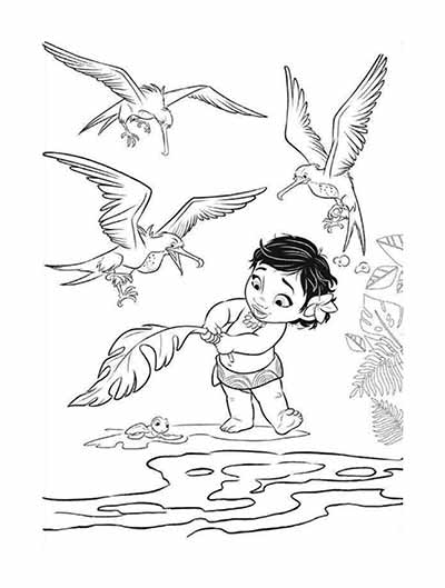59 Moana Coloring Pages (September 2020)...Maui Coloring Pages too...