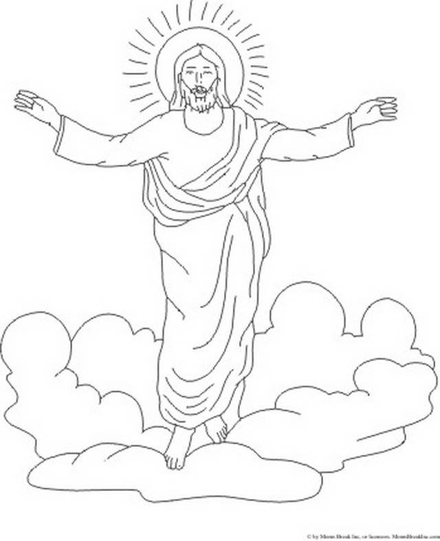 Ascension of Jesus Christ Coloring Pages -