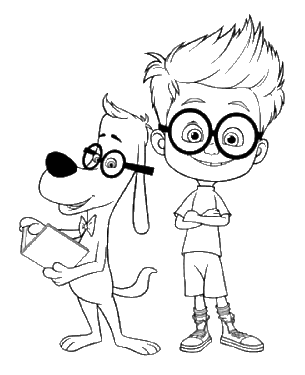 Mr. Peabody and Sherman Coloring Pages – Birthday Printable