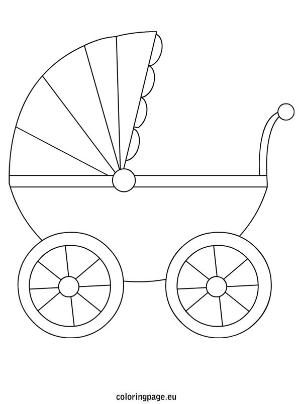 Baby carriage coloring pages