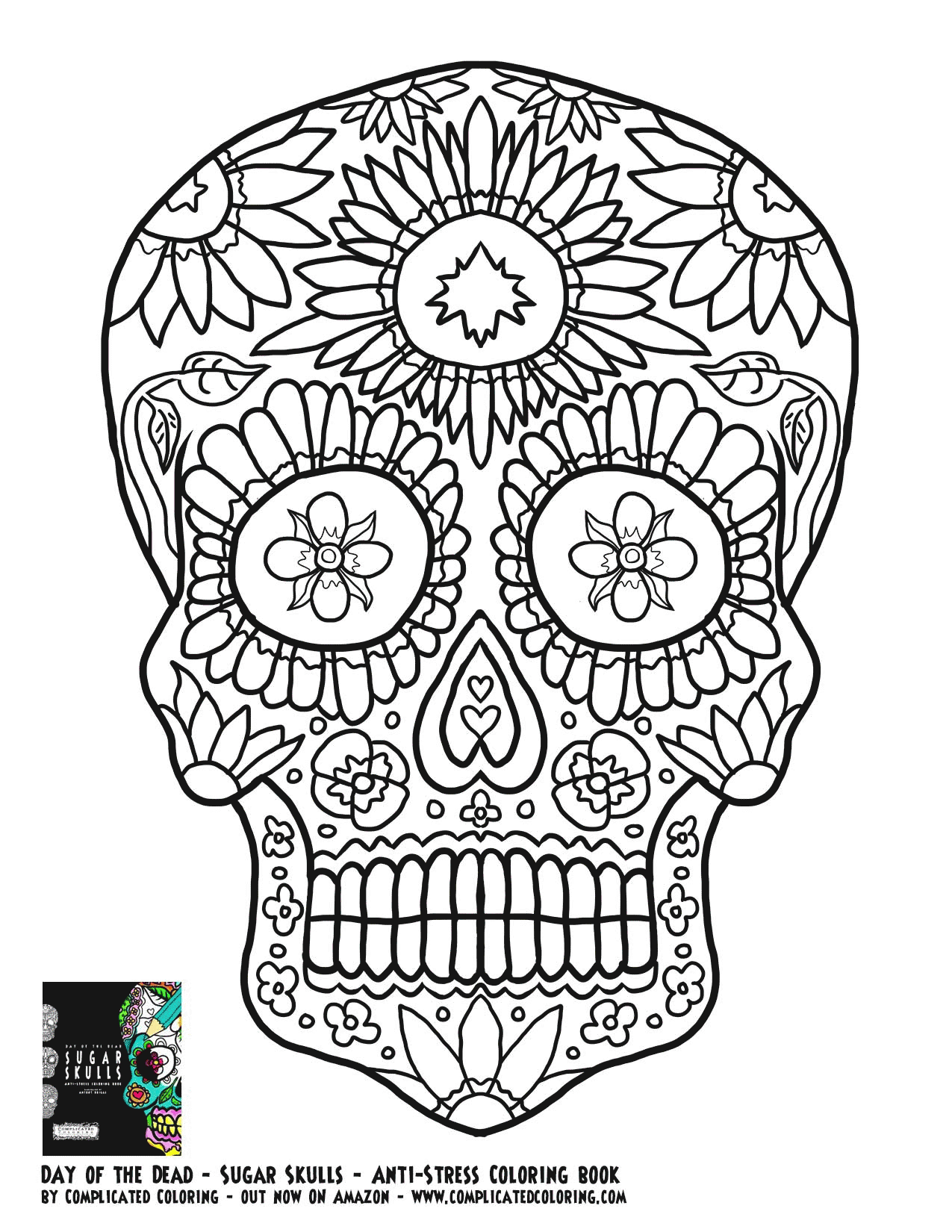 Day-of-the-Dead-Sugar-Skulls-Complicated-Coloring-free-adult ...
