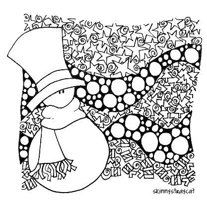 Snowy Days | Coloring pages, Zentangle patterns, Christmas coloring pages