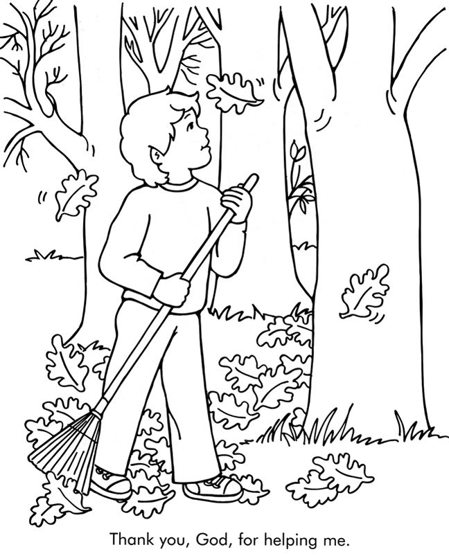 God Helps Me - Coloring Page
