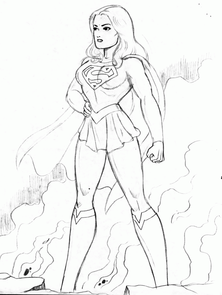 Printables Supergirl Coloring Pages Photo 9 - Widetheme