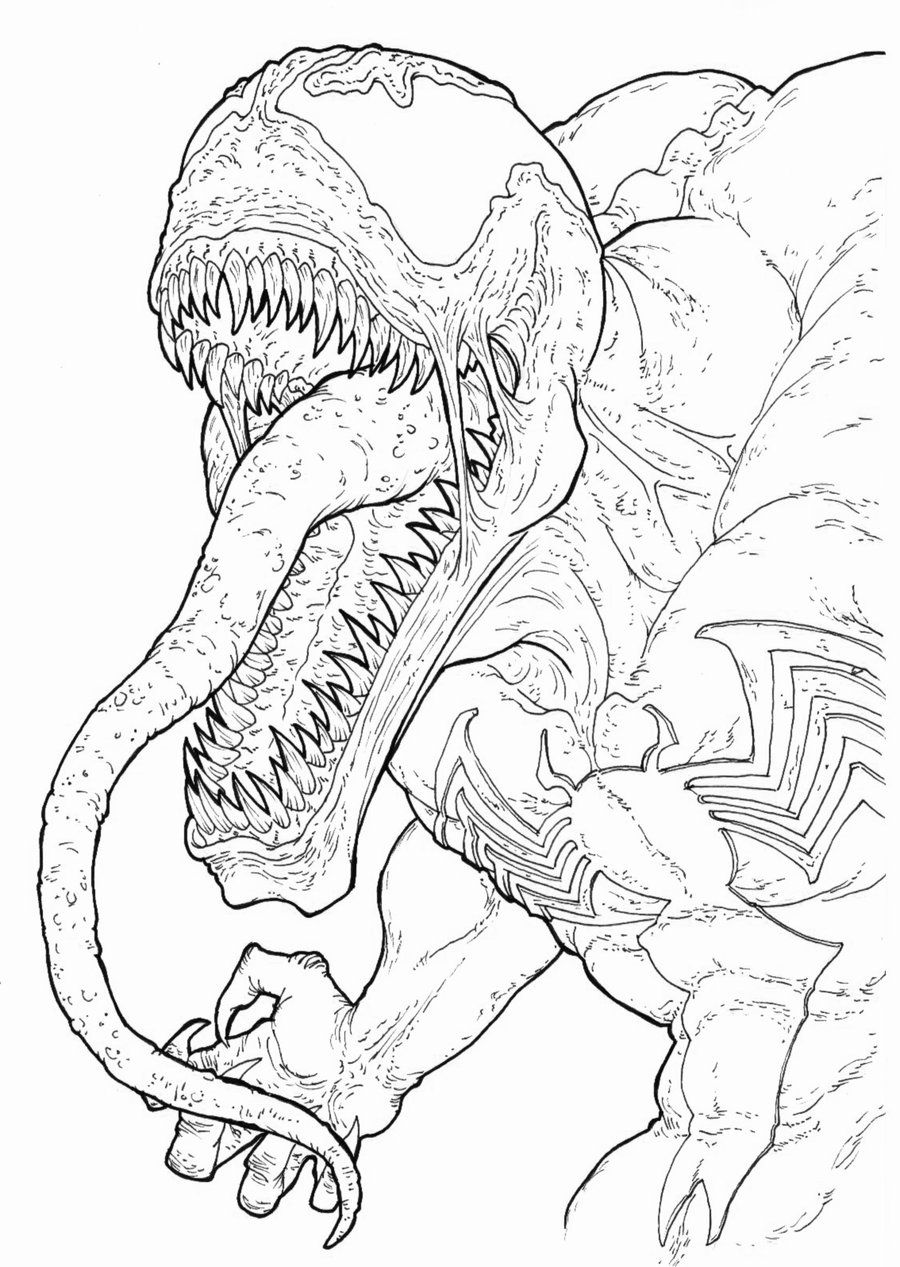 Printable Venom Coloring Pages | Coloring Me