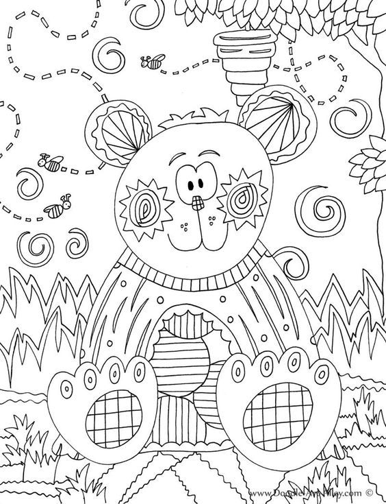 Forest Animal Coloring Pages Doodle Art Alley | color pages ...