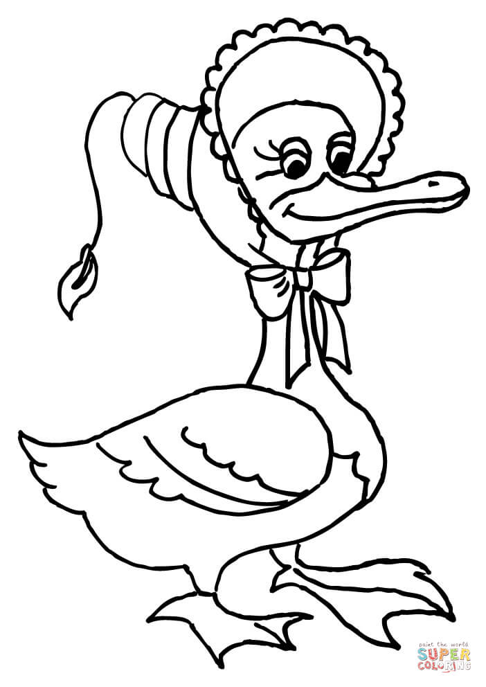 mother goose coloring sheet - Clip Art Library
