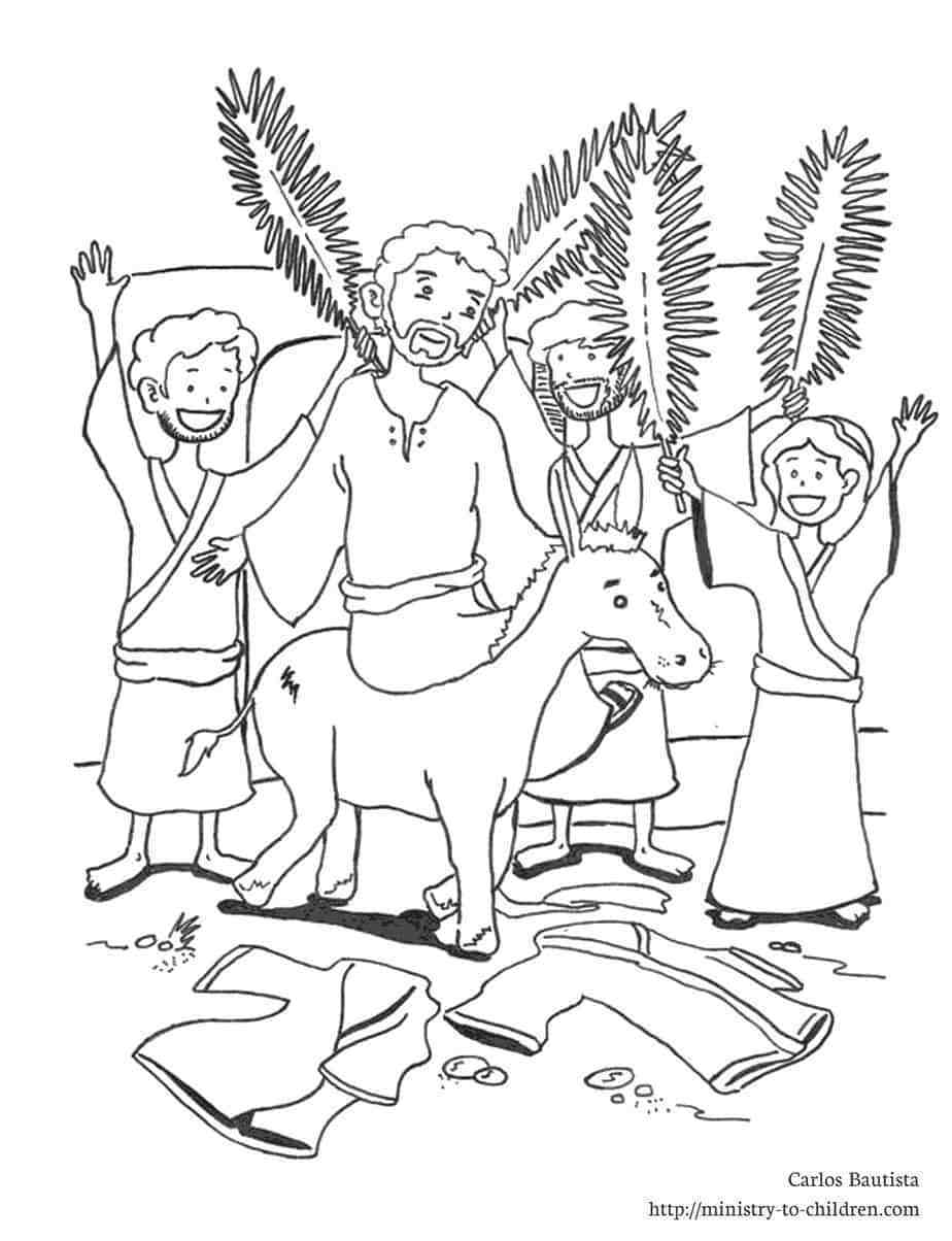 Palm Sunday Coloring Page - Jesus