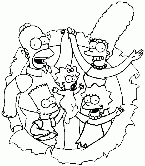 Free Printable Simpson Coloring Page