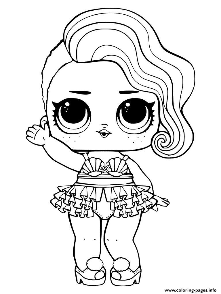 Treasure LOL Surprise Doll Coloring Pages Printable