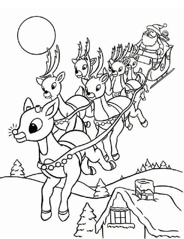 free reindeer coloring pages - Printable Coloring Pages