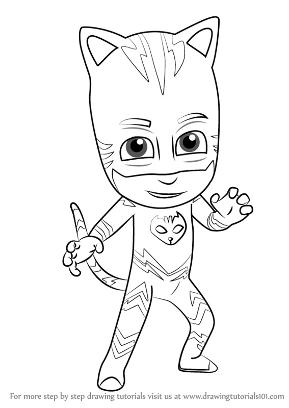 Learn How to Draw Catboy from PJ Masks (PJ Masks) Step by ...