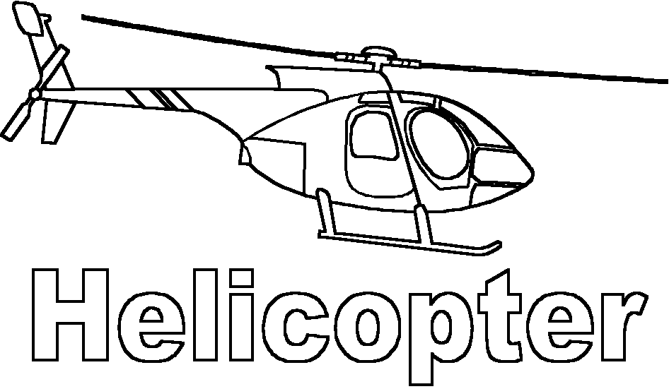 Coloring helicopter picture