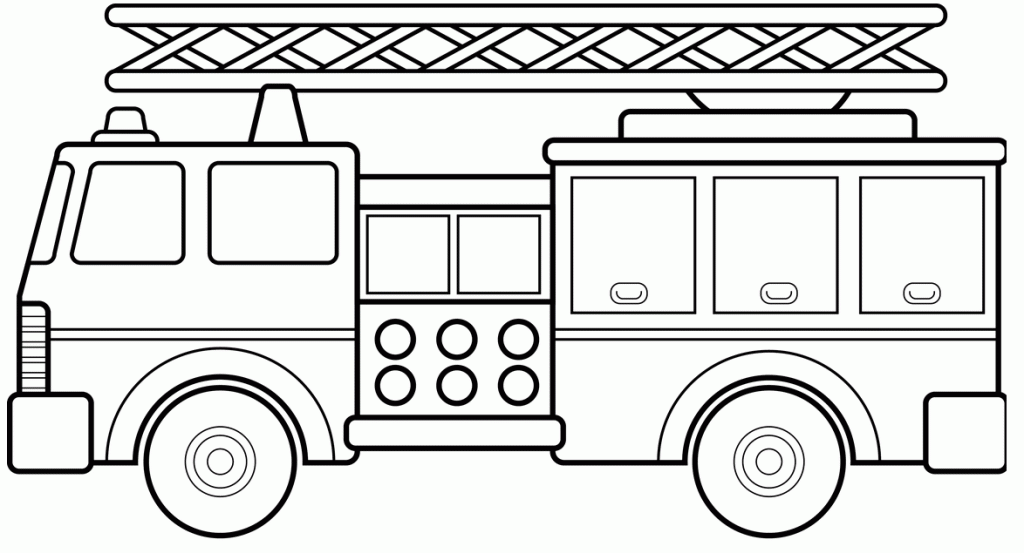 Coloring Pages Fire Engines - High Quality Coloring Pages