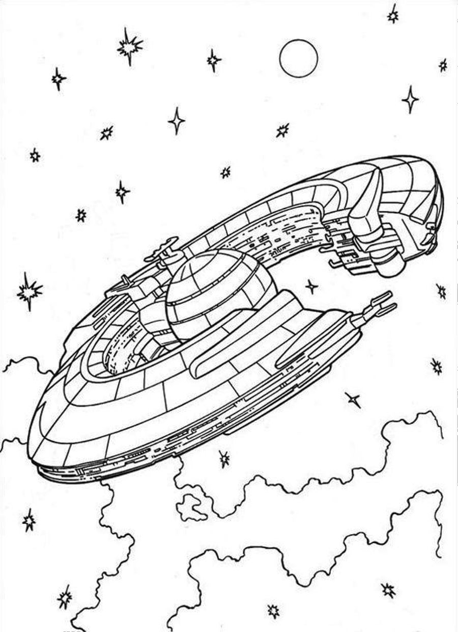 Spaceship Coloring Pages | Barriee