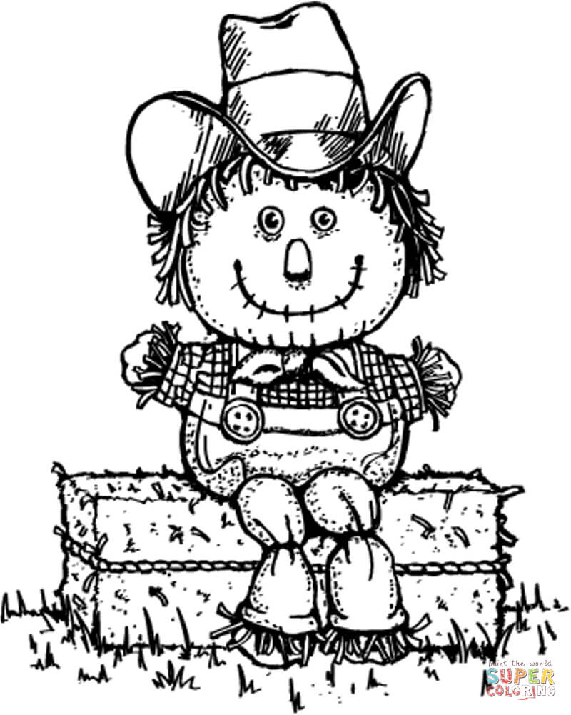 Scarecrow coloring page | Free Printable Coloring Pages