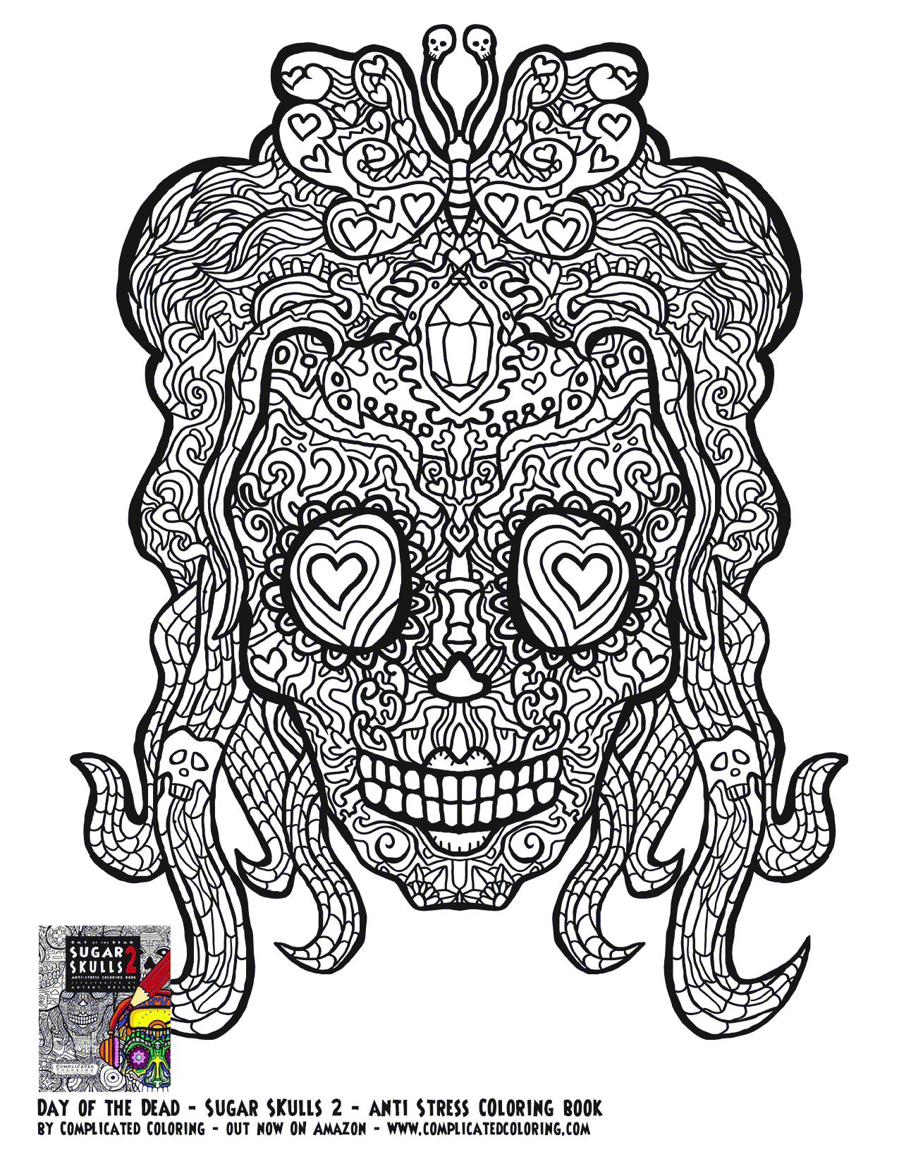 Day-of-the-Dead-Sugar-Skulls-2-Complicated-Coloring-free-adult ...