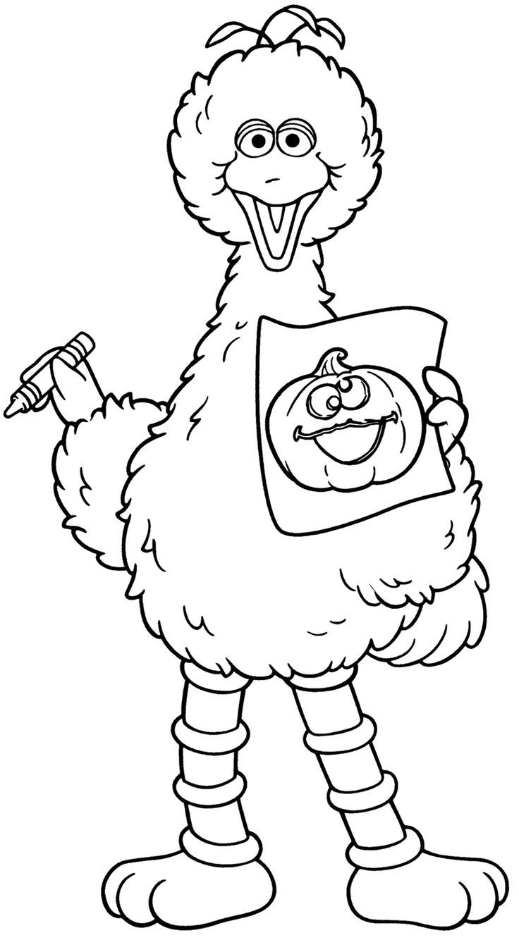 Big Bird - Coloring Pages for Kids and for Adults
