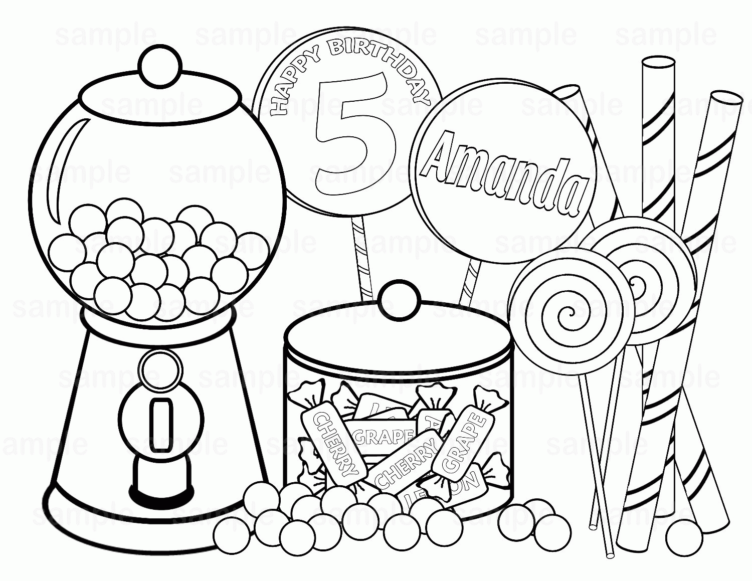 Coloring Pages : Coloringes Ncbggl7ai Candy Hard Halloween ...
