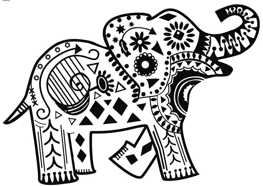 Download Elephant Coloring Pages For Adults