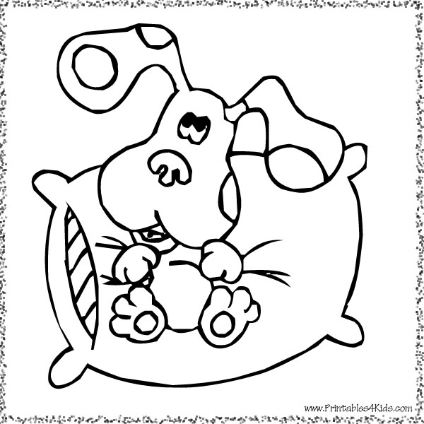Blues Clues Nap pillow coloring page : Printables for Kids – free word  search puzzles, coloring pages, and other activities