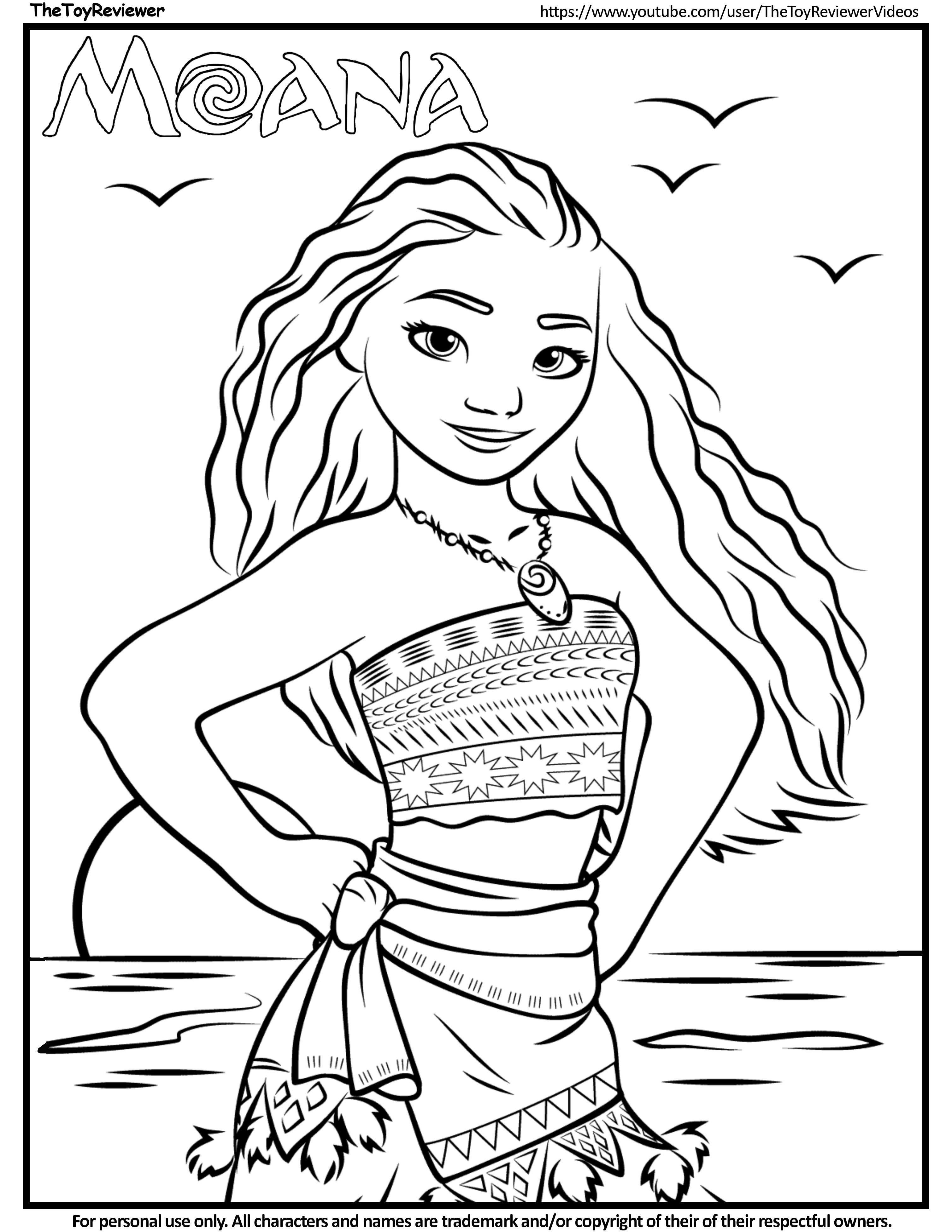 Here is the Moana Coloring Page! Click the picture to see my coloring  video! | Disney coloring sheets, Disney princess coloring pages, Disney coloring  pages