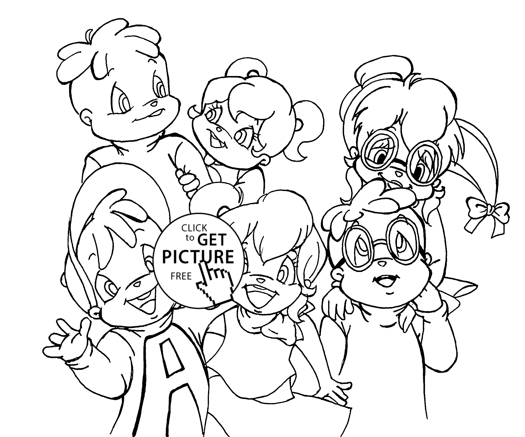 Chipettes from Alvin and the chipmunks coloring pages for kids ...