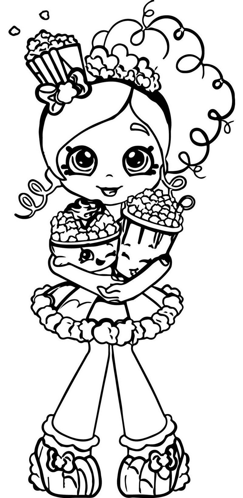 Coloring Pages : Popcorn Coloring Page Healthiest Snack Shopkin Pages  Shopkins P Is For Popcorn Coloring Page ~ Off-The Wall ATL