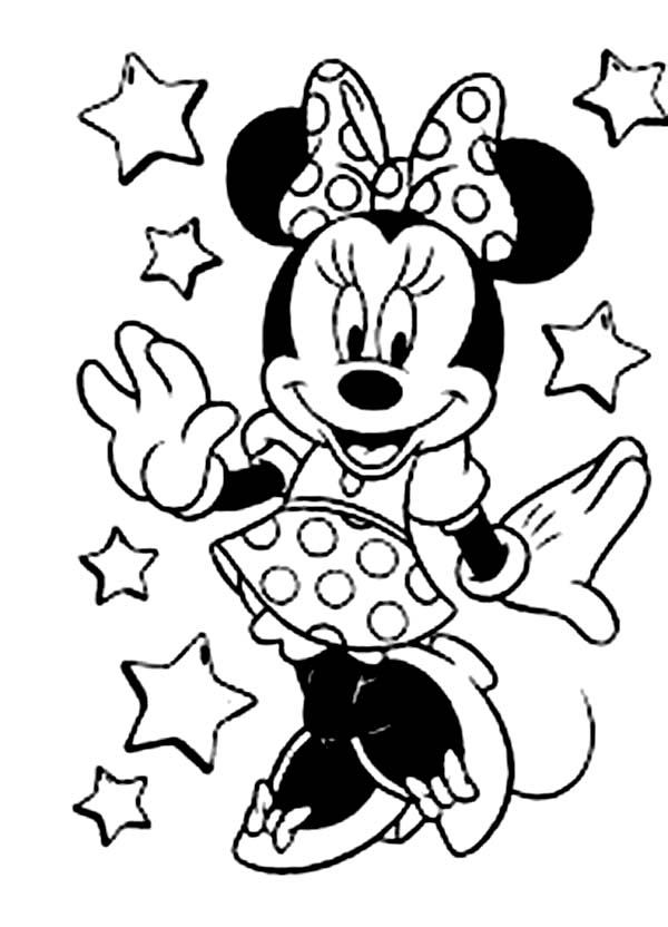 Cute Minnie Mouse in Mickey Mouse Clubhouse Coloring Page: Cute ...