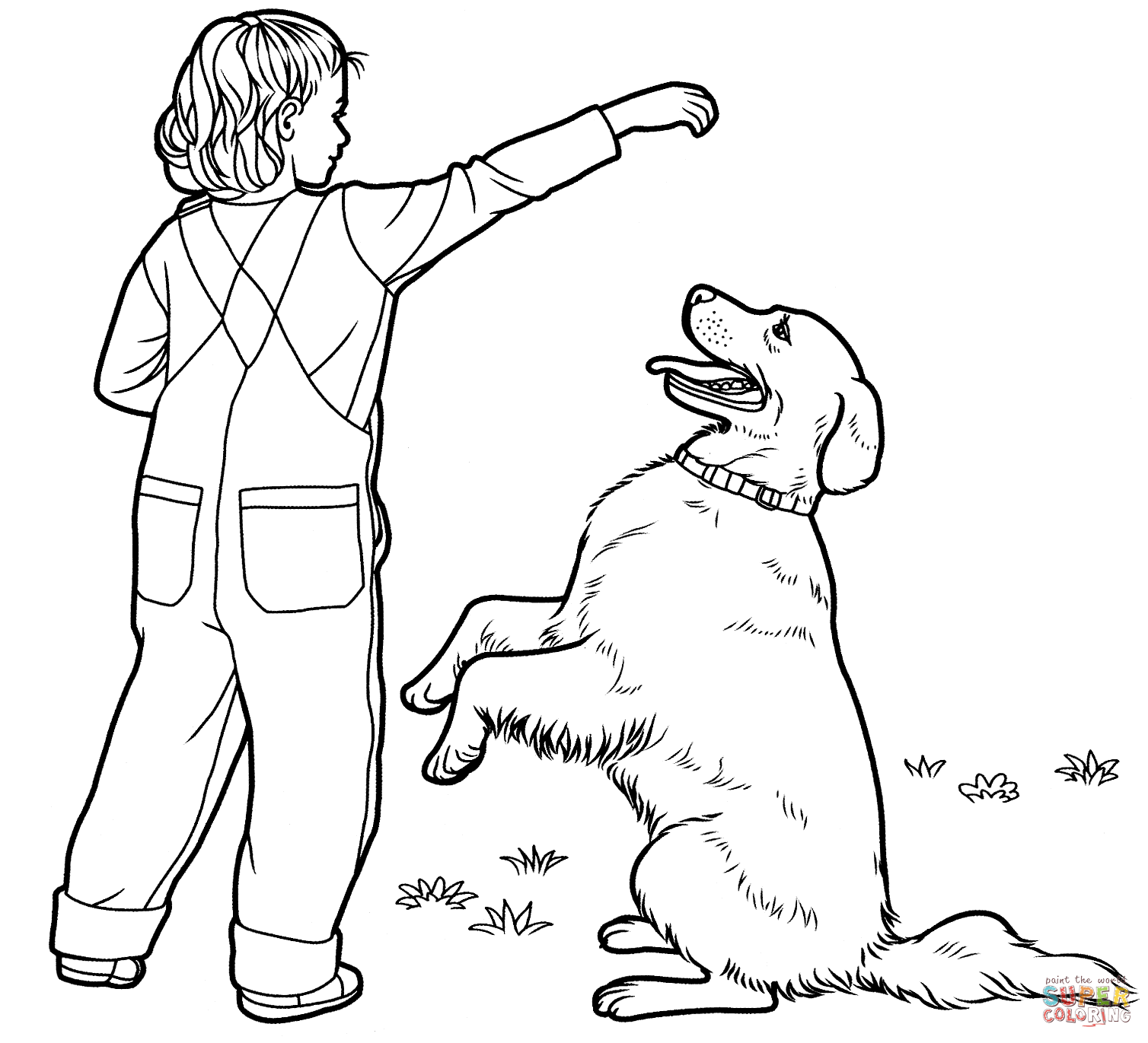 Labrador retriever coloring page | Free Printable Coloring Pages